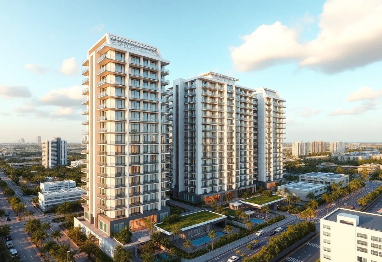 Architectural visualization of 2900 Terrace luxury tower in Miami