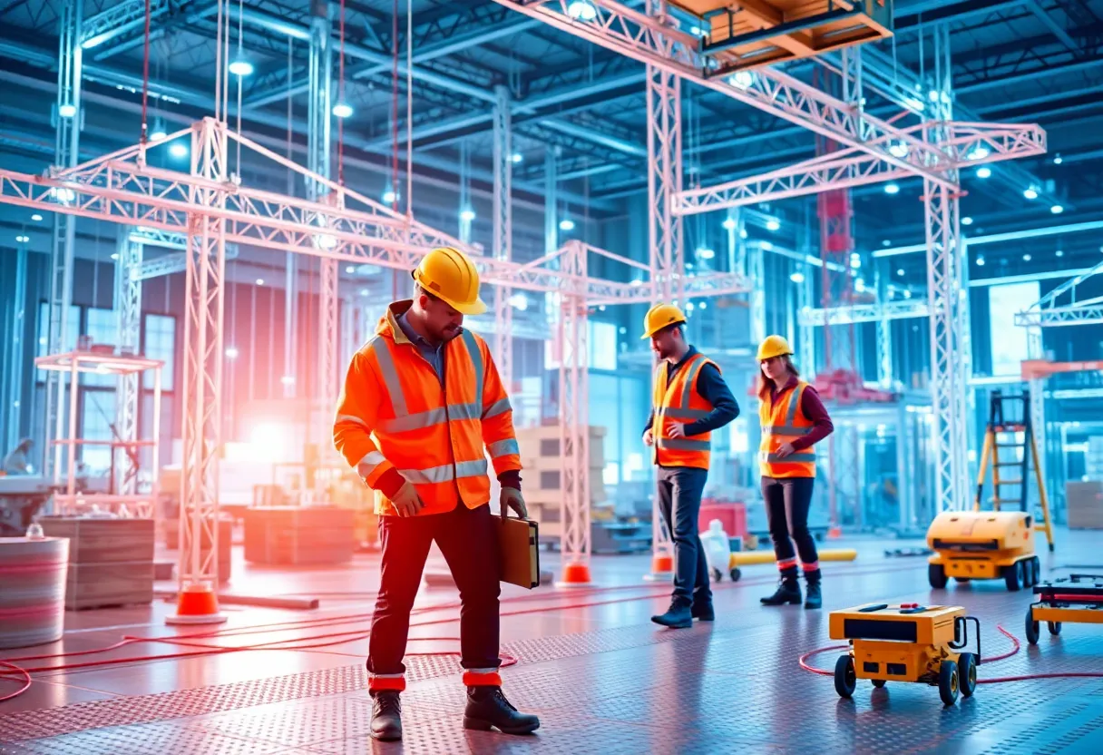 Representation of B2B construction solutions with technology in action