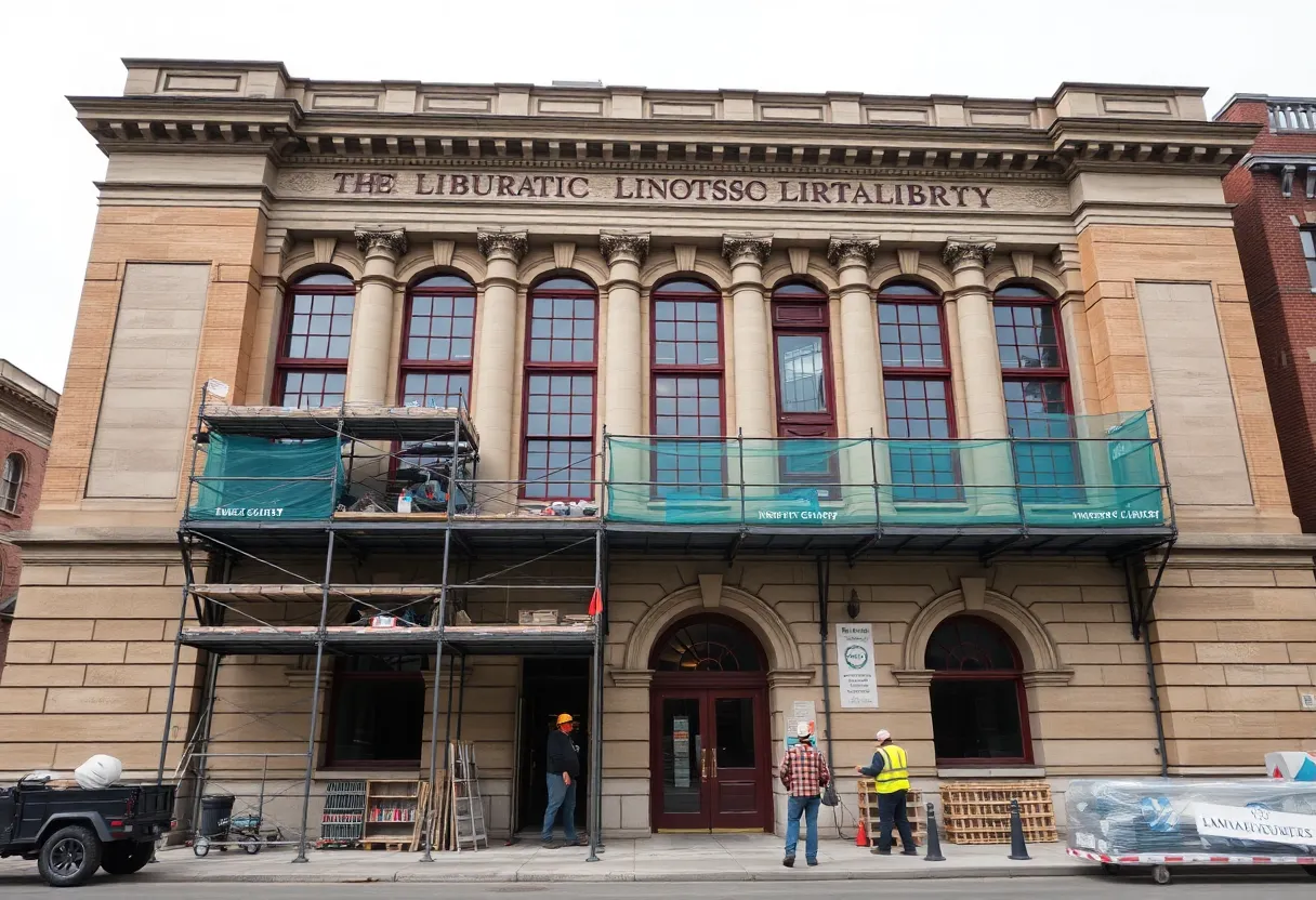 Renovation work on Pasadena's Central Library