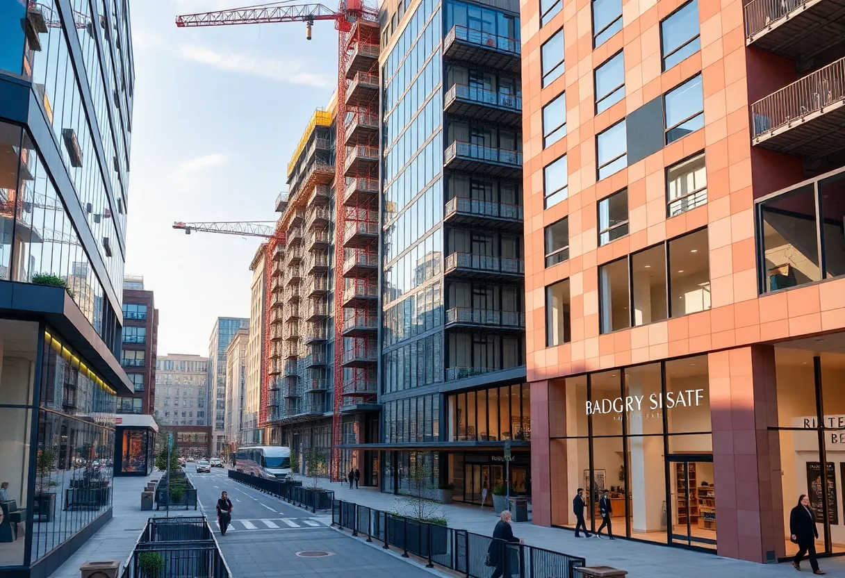 Fields West mixed-use development construction site