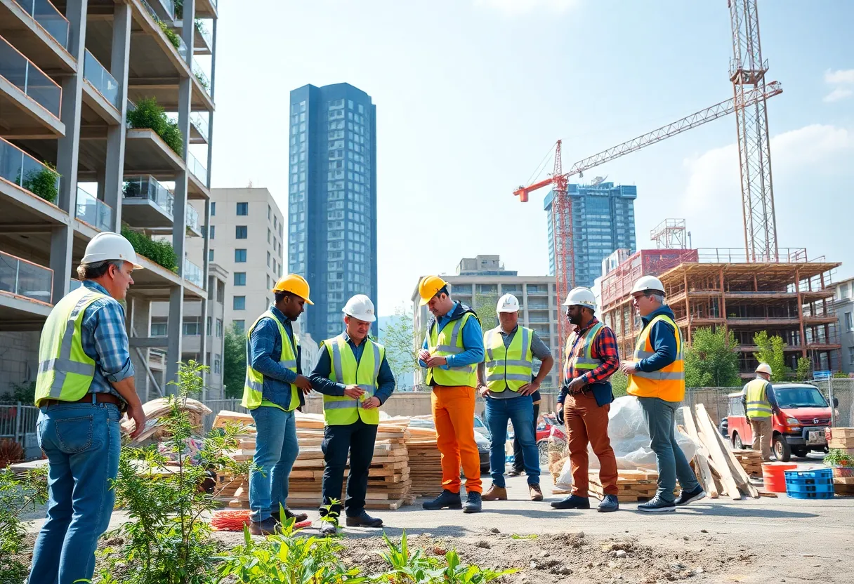 Diverse contractors engaged in construction projects in King County.