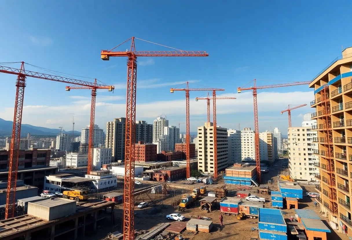 Construction site reflecting growth in Latin America