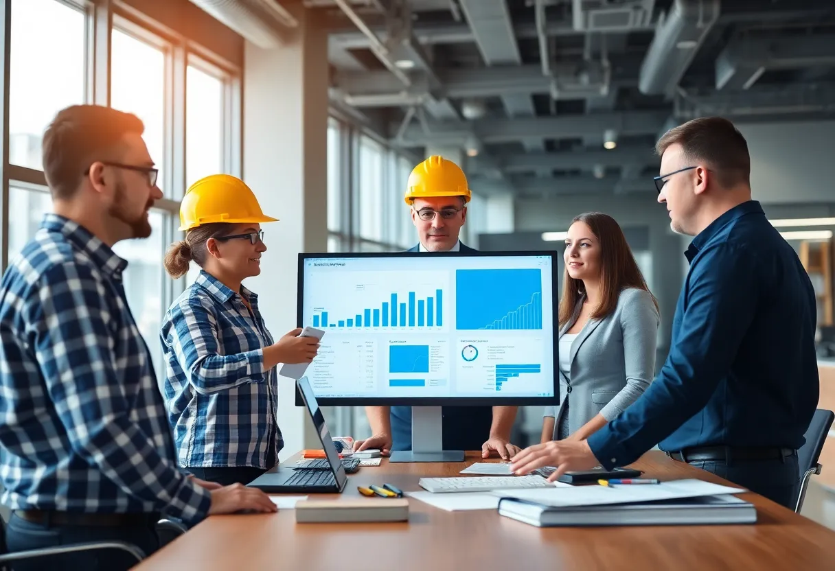 Lawler Construction office demonstrating advanced accounting software utilization