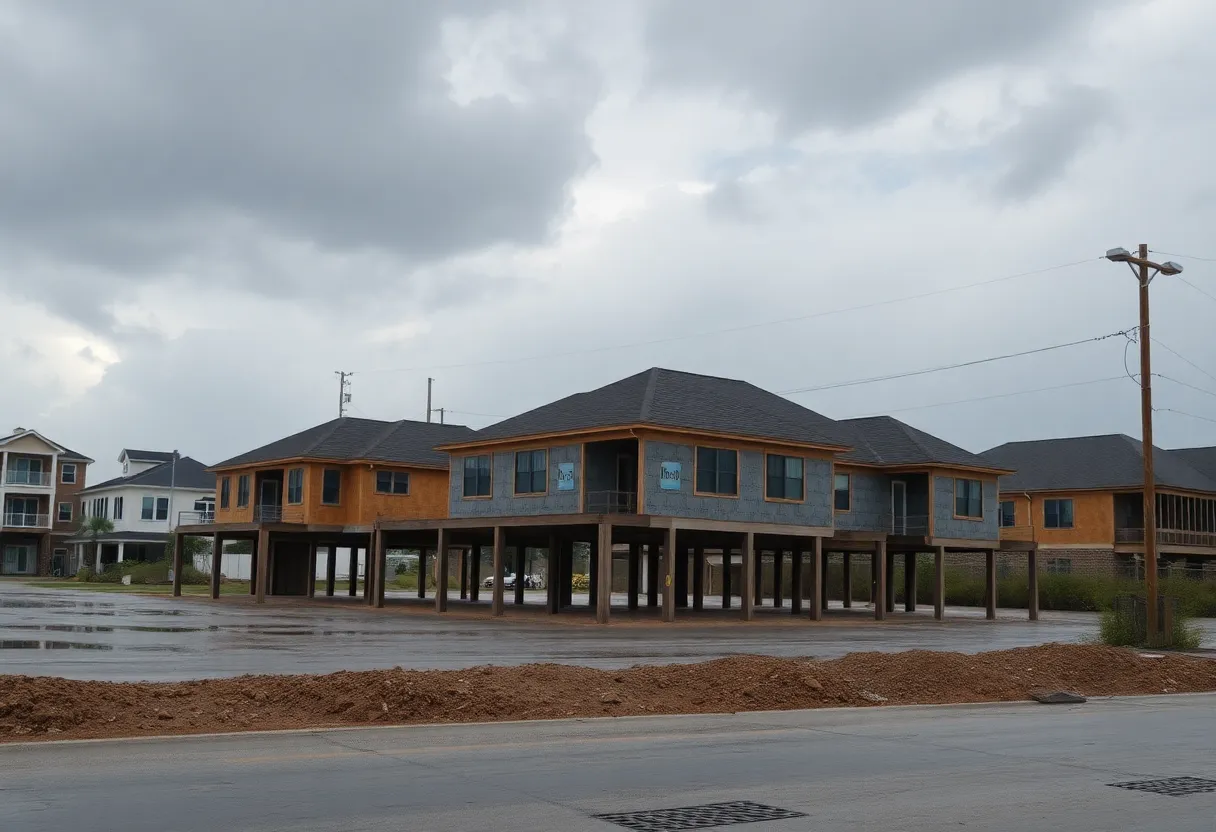 Coastal construction site elevated for flood preparedness in New Jersey