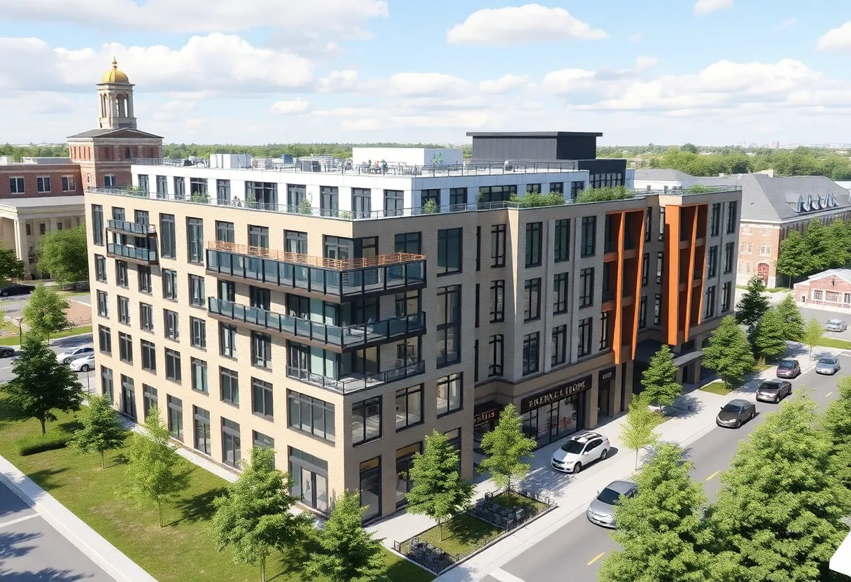 Rendering of 290 Lumpkin mixed-use facility at University of Georgia