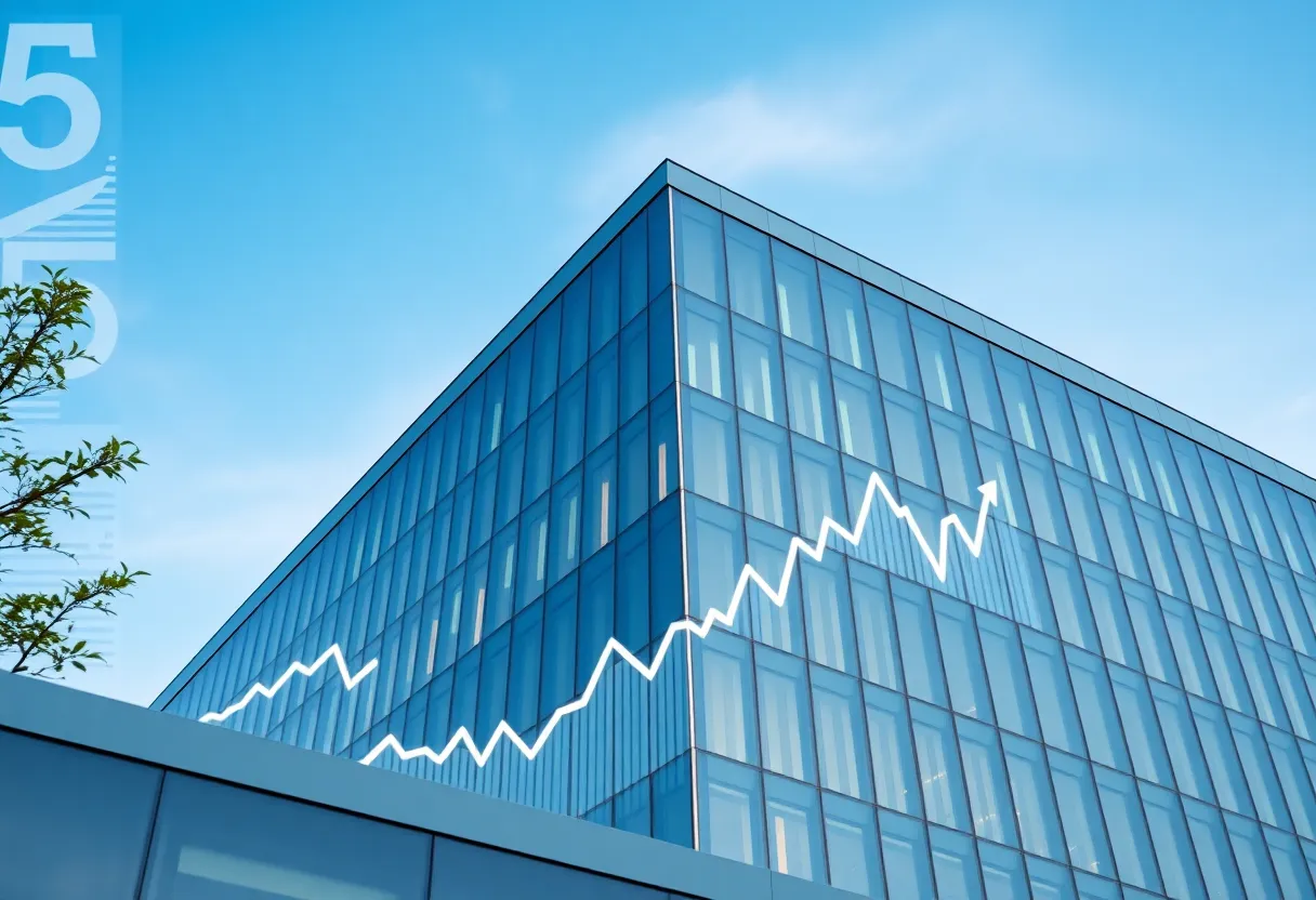 A corporate building symbolizing financial strength and growth