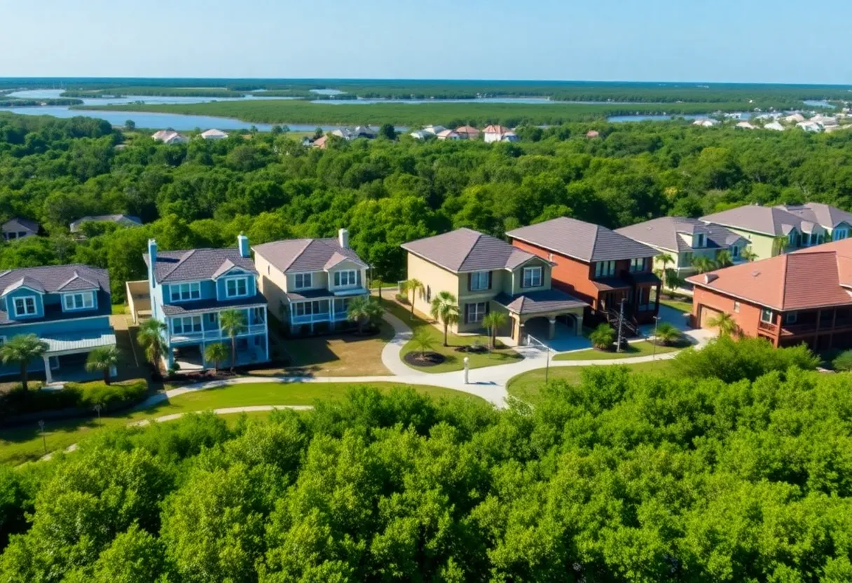 New home constructions at Gulfport waterfront