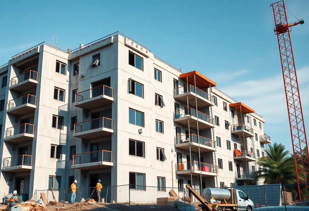 Construction of N4 multifamily apartments in downtown Jacksonville, Florida