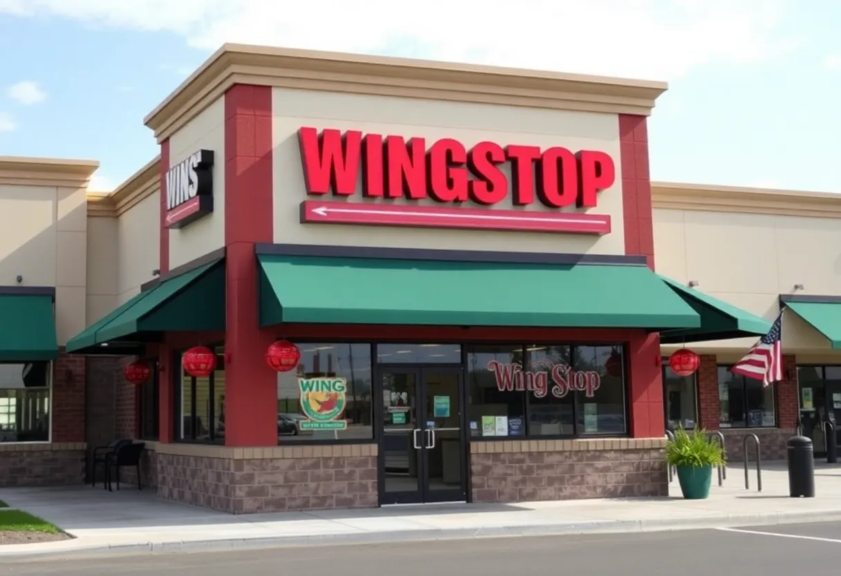 Exterior view of the new Wingstop restaurant in Yonkers