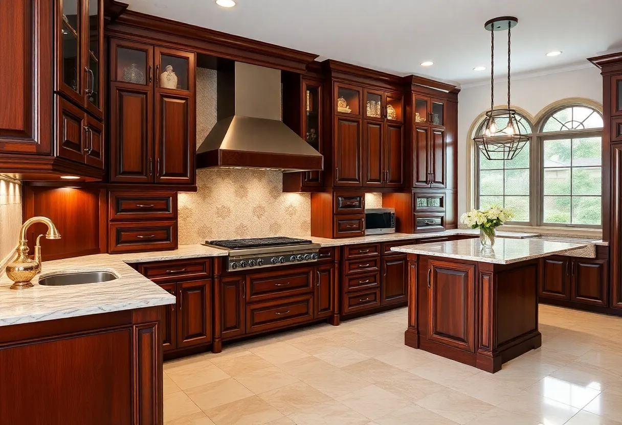 Custom cabinetry in a luxurious kitchen setting