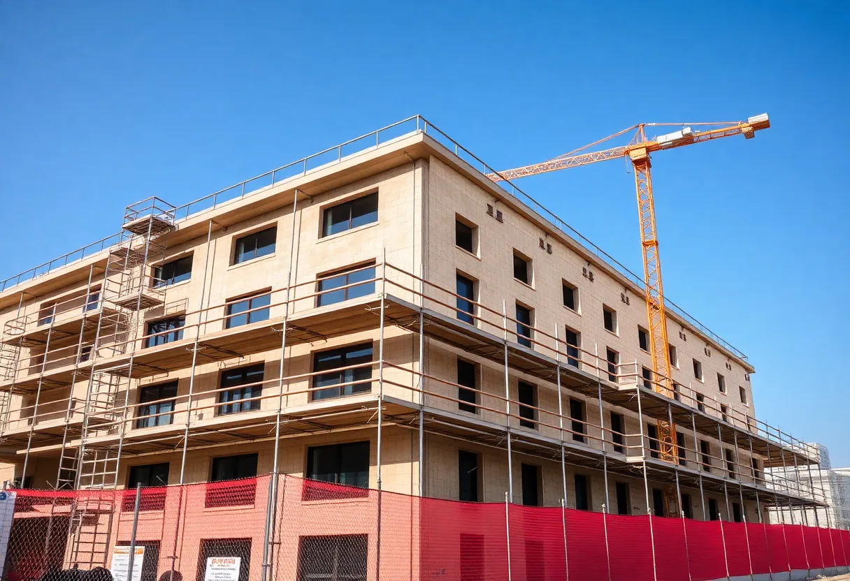Under construction barracks for BRTC Law Enforcement Academy