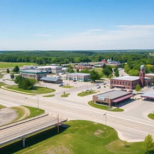 Brown County showcasing infrastructure projects and community buildings