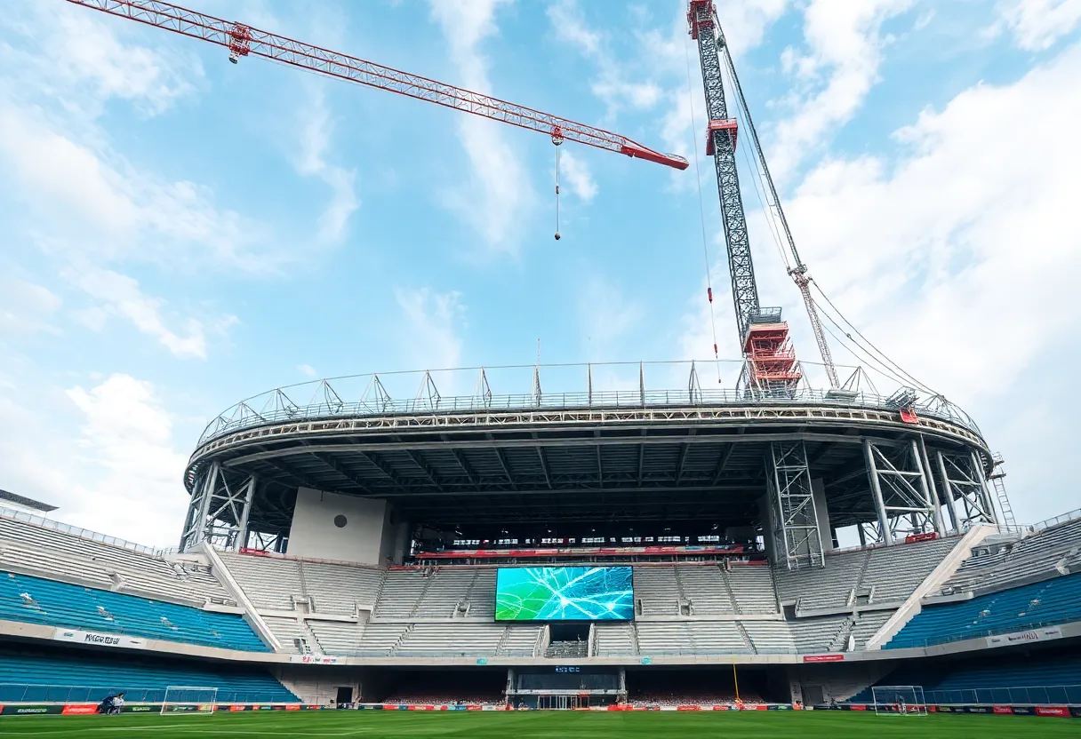 Rendering of the new Cleveland Browns stadium
