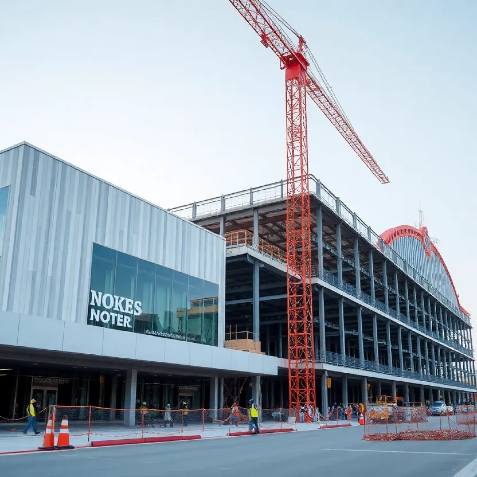 Construction site of the new convention center annex in Columbia, SC