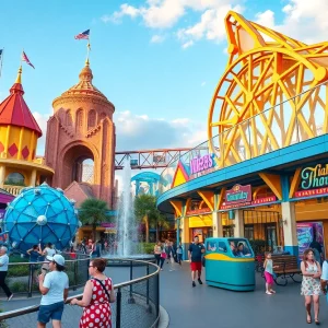 Families enjoying new interactive rides at theme parks in Orlando