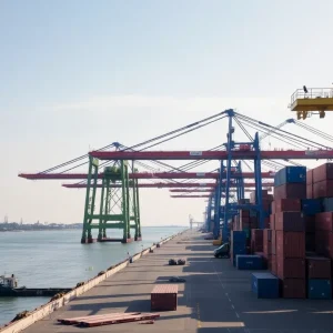 Modern cranes and automated systems at the Port of Charleston