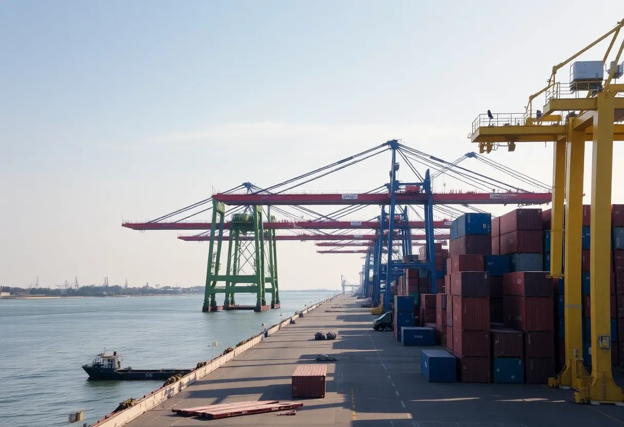 Modern cranes and automated systems at the Port of Charleston